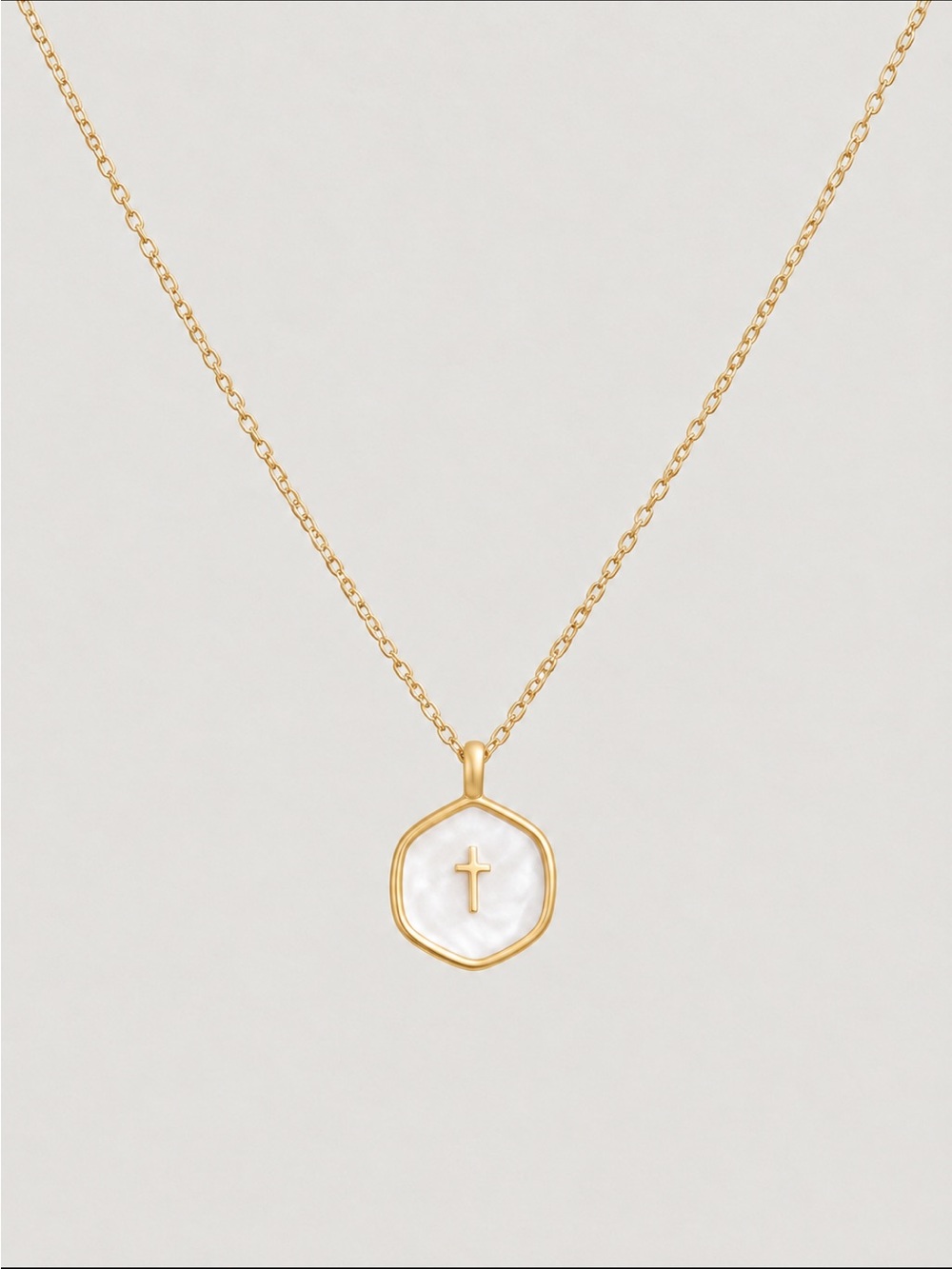 New! 14K Gold Plated Cross Necklace NWOT